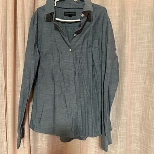 Banana Republic Gray Button-Up Shirt
